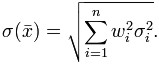 Deviation: Weighted Mean